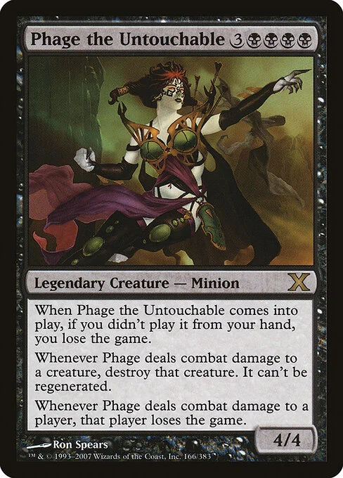 Phage the Untouchable, carta Magic di tipo Legendary Creature — Avatar Minion illustrata da Ron Spears