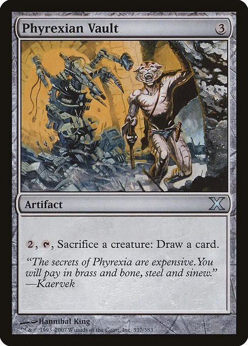 Phyrexian Vault, carta Magic di tipo Artifact illustrata da Hannibal King