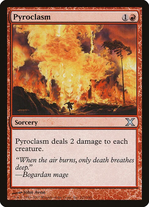 Pyroclasm, carta Magic di tipo Sorcery illustrata da John Avon