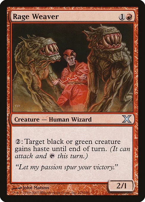 Rage Weaver, carta Magic di tipo Creature — Human Wizard illustrata da John Matson