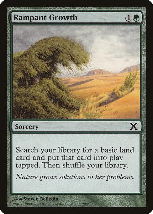 Rampant Growth, carta Magic di tipo Sorcery illustrata da Steven Belledin