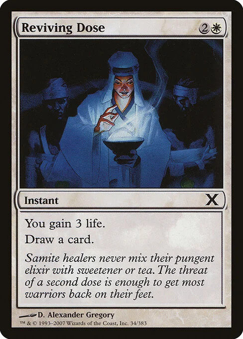 Reviving Dose, carta Magic di tipo Instant illustrata da D. Alexander Gregory