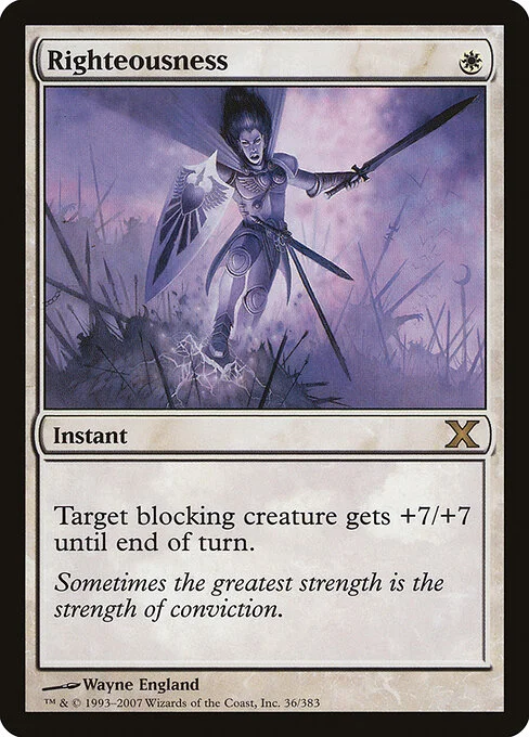 Righteousness, carta Magic di tipo Instant illustrata da Wayne England