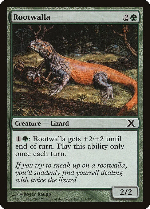 Rootwalla, carta Magic di tipo Creature — Lizard illustrata da Roger Raupp