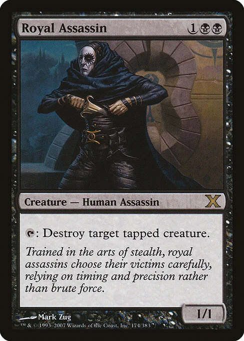 Royal Assassin, carta Magic di tipo Creature — Human Assassin illustrata da Mark Zug
