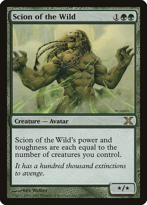 Scion of the Wild, carta Magic di tipo Creature — Avatar illustrata da Kev Walker