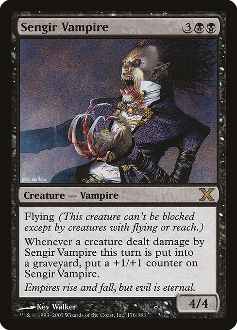 Sengir Vampire, carta Magic di tipo Creature — Vampire illustrata da Kev Walker