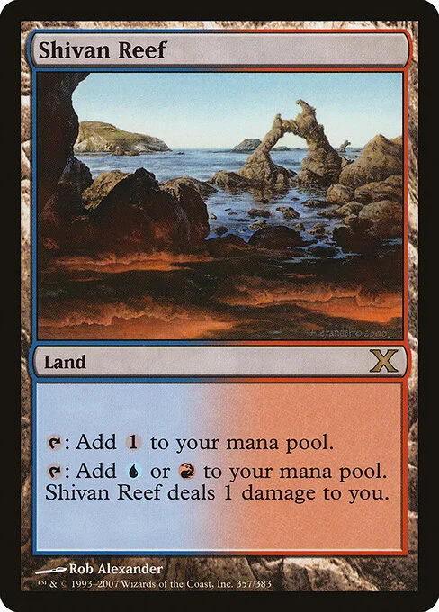Shivan Reef, carta Magic di tipo Land illustrata da Rob Alexander
