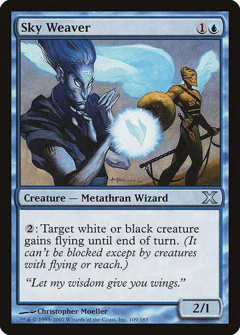Sky Weaver, carta Magic di tipo Creature — Metathran Wizard illustrata da Christopher Moeller