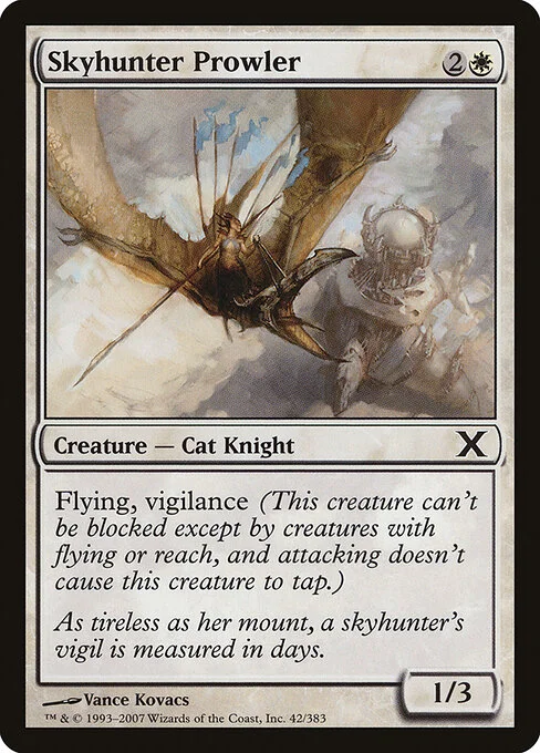 Skyhunter Prowler, carta Magic di tipo Creature — Cat Knight illustrata da Vance Kovacs