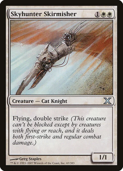 Skyhunter Skirmisher, carta Magic di tipo Creature — Cat Knight illustrata da Greg Staples