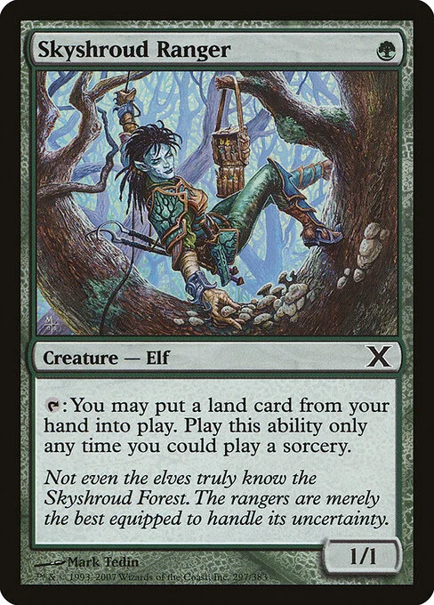 Skyshroud Ranger, carta Magic di tipo Creature — Elf Ranger illustrata da Mark Tedin