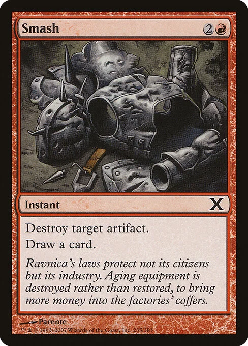 Smash, carta Magic di tipo Instant illustrata da Paolo Parente
