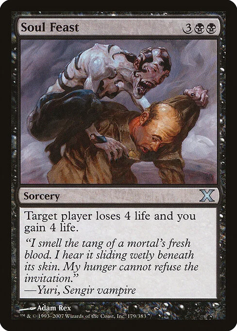 Soul Feast, carta Magic di tipo Sorcery illustrata da Adam Rex