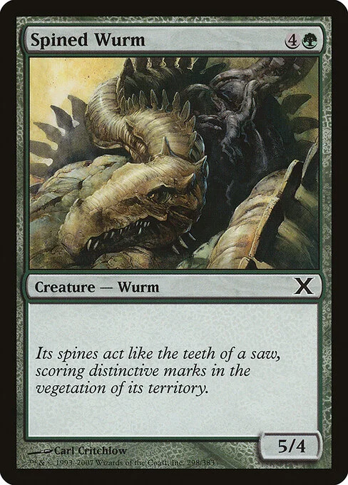 Spined Wurm, carta Magic di tipo Creature — Wurm illustrata da Carl Critchlow