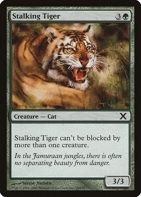 Stalking Tiger, carta Magic di tipo Creature — Cat illustrata da Terese Nielsen