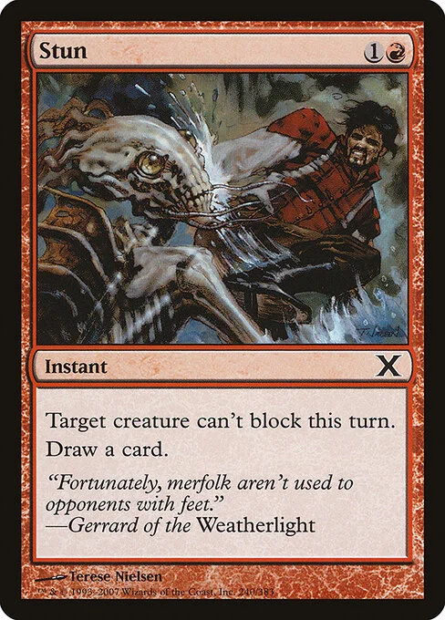 Stun, carta Magic di tipo Instant illustrata da Terese Nielsen