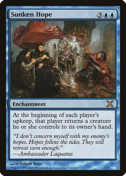 Sunken Hope, carta Magic di tipo Enchantment illustrata da Volkan Baǵa