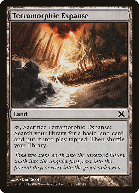 Terramorphic Expanse, carta Magic di tipo Land illustrata da Dan Murayama Scott