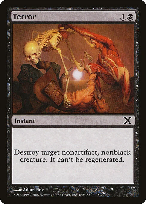 Terror, carta Magic di tipo Instant illustrata da Adam Rex