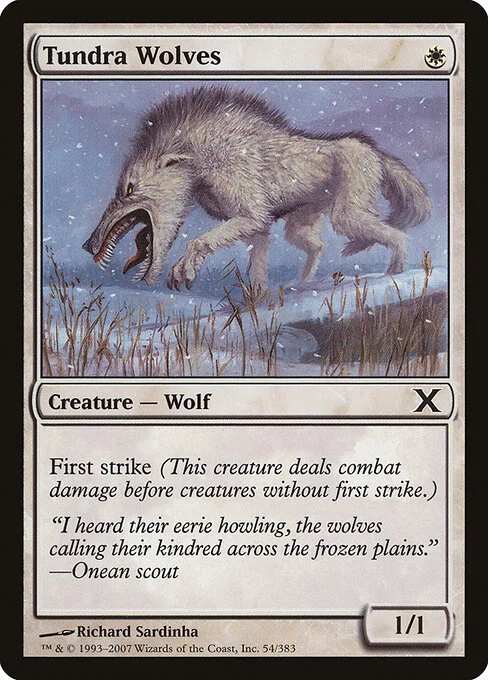 Tundra Wolves, carta Magic di tipo Creature — Wolf illustrata da Richard Sardinha