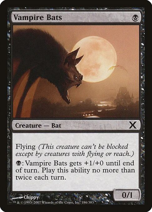 Vampire Bats, carta Magic di tipo Creature — Bat illustrata da Chippy