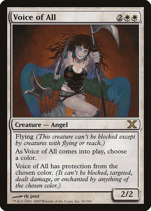 Voice of All, carta Magic di tipo Creature — Angel illustrata da rk post