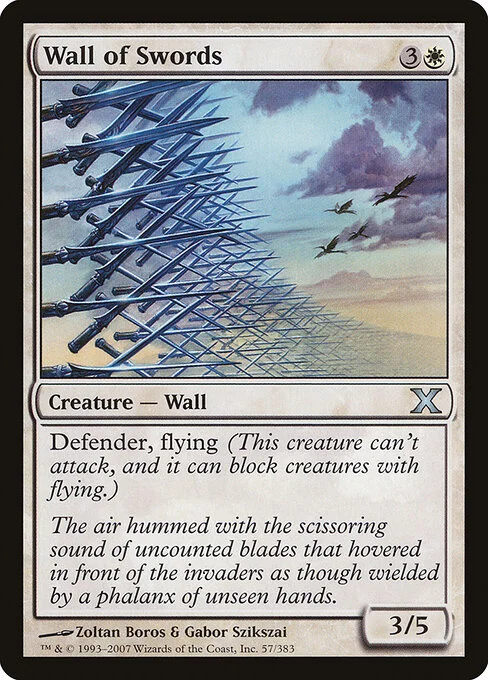 Wall of Swords, carta Magic di tipo Creature — Wall illustrata da Zoltan Boros & Gabor Szikszai