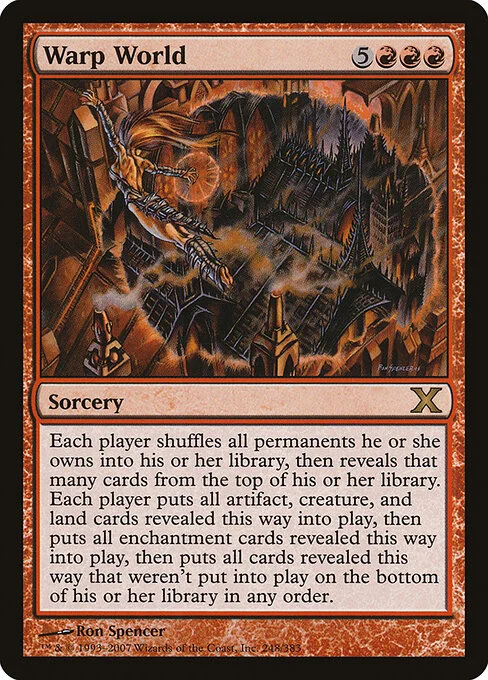 Warp World, carta Magic di tipo Sorcery illustrata da Ron Spencer