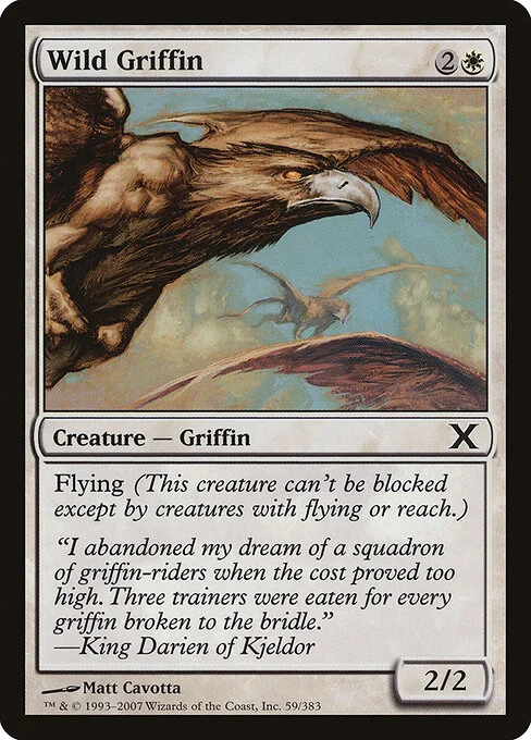 Wild Griffin, carta Magic di tipo Creature — Griffin illustrata da Matt Cavotta
