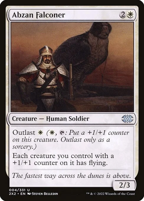 Abzan Falconer, carta Magic di tipo Creature — Human Soldier illustrata da Steven Belledin