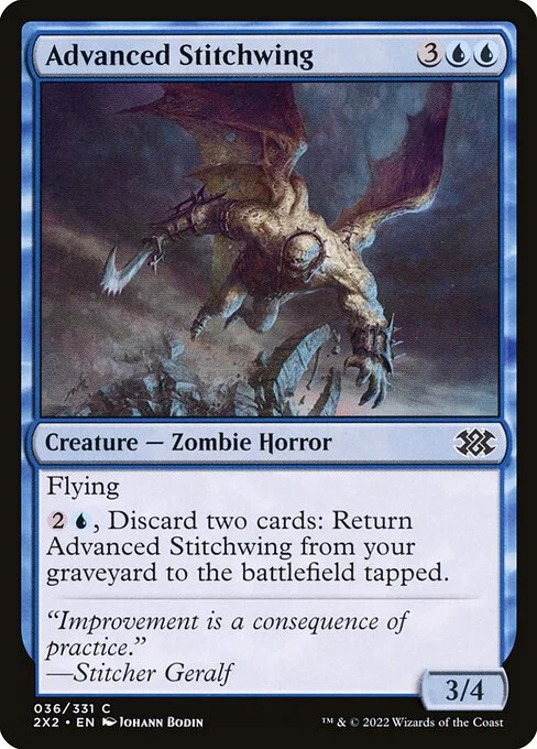 Advanced Stitchwing, carta Magic di tipo Creature — Zombie Horror illustrata da Johann Bodin