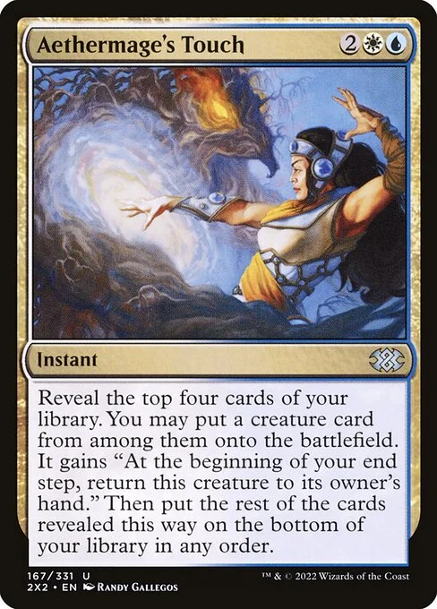 Aethermage's Touch, carta Magic di tipo Instant illustrata da Randy Gallegos