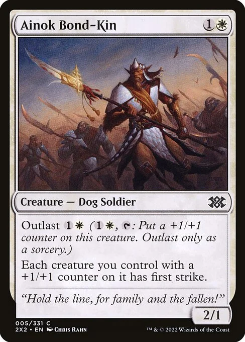 Ainok Bond-Kin, carta Magic di tipo Creature — Dog Soldier illustrata da Chris Rahn