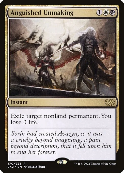Anguished Unmaking, carta Magic di tipo Instant illustrata da Wesley Burt