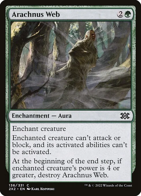 Arachnus Web, carta Magic di tipo Enchantment — Aura illustrata da Karl Kopinski
