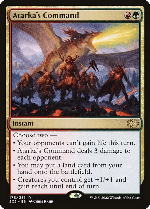 Atarka's Command, carta Magic di tipo Instant illustrata da Chris Rahn