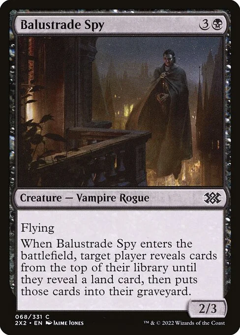 Balustrade Spy, carta Magic di tipo Creature — Vampire Rogue illustrata da Jaime Jones
