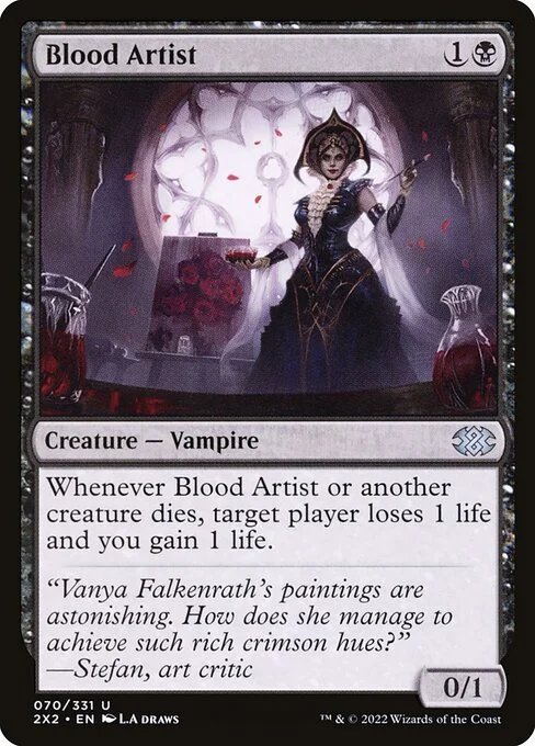 Blood Artist, carta Magic di tipo Creature — Vampire illustrata da L.A. Draws