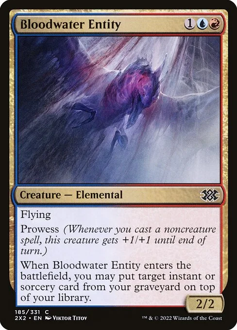 Bloodwater Entity, carta Magic di tipo Creature — Elemental illustrata da Viktor Titov