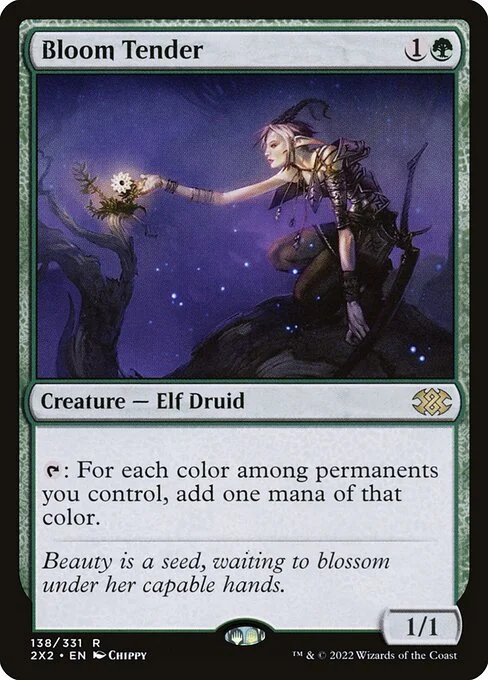 Bloom Tender, carta Magic di tipo Creature — Elf Druid illustrata da Chippy