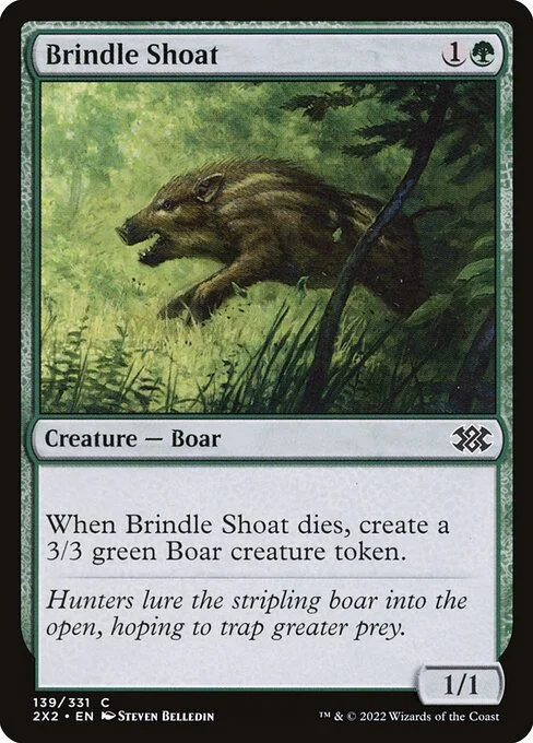 Brindle Shoat, carta Magic di tipo Creature — Boar illustrata da Steven Belledin