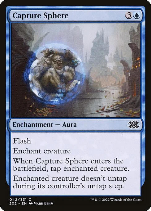 Capture Sphere, carta Magic di tipo Enchantment — Aura illustrata da Mark Behm