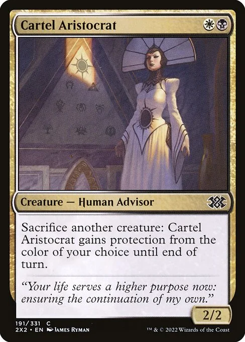 Cartel Aristocrat, carta Magic di tipo Creature — Human Advisor illustrata da James Ryman