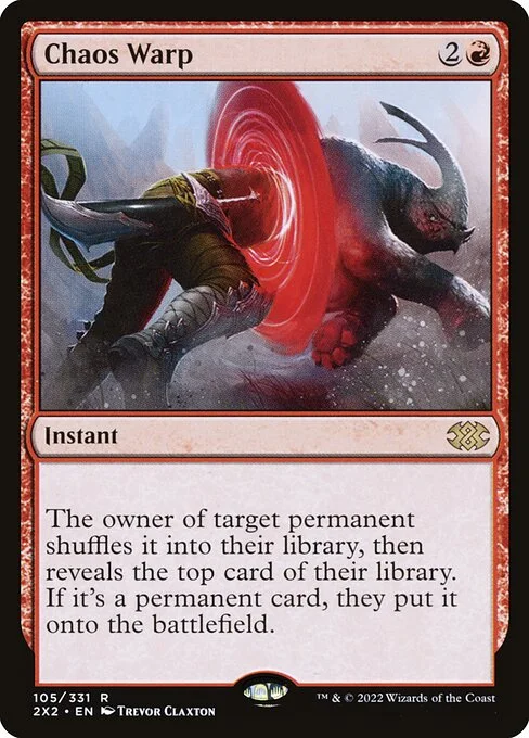 Chaos Warp, carta Magic di tipo Instant illustrata da Trevor Claxton