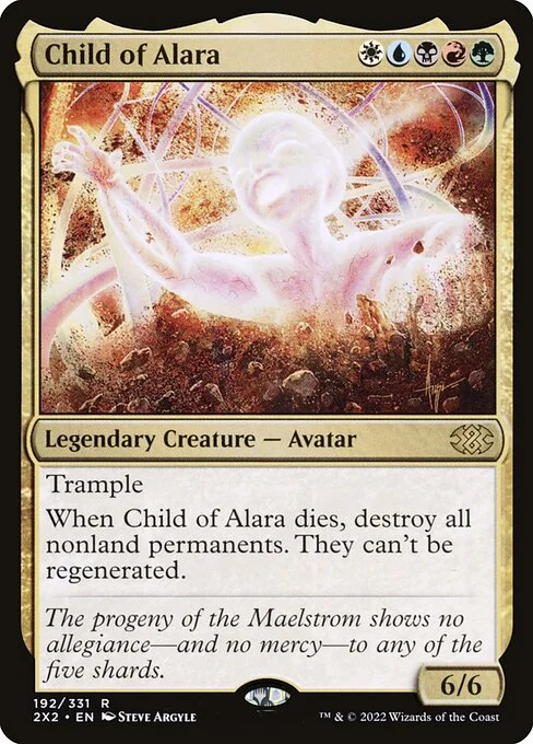 Child of Alara, carta Magic di tipo Legendary Creature — Avatar illustrata da Steve Argyle