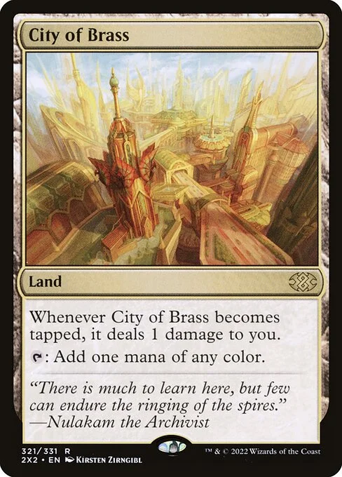 City of Brass, carta Magic di tipo Land illustrata da Kirsten Zirngibl