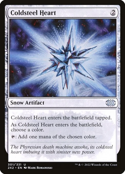 Coldsteel Heart, carta Magic di tipo Snow Artifact illustrata da Mark Romanoski