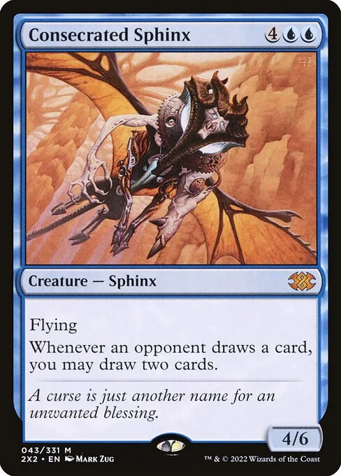 Consecrated Sphinx, carta Magic di tipo Creature — Sphinx illustrata da Mark Zug