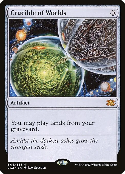 Crucible of Worlds, carta Magic di tipo Artifact illustrata da Ron Spencer